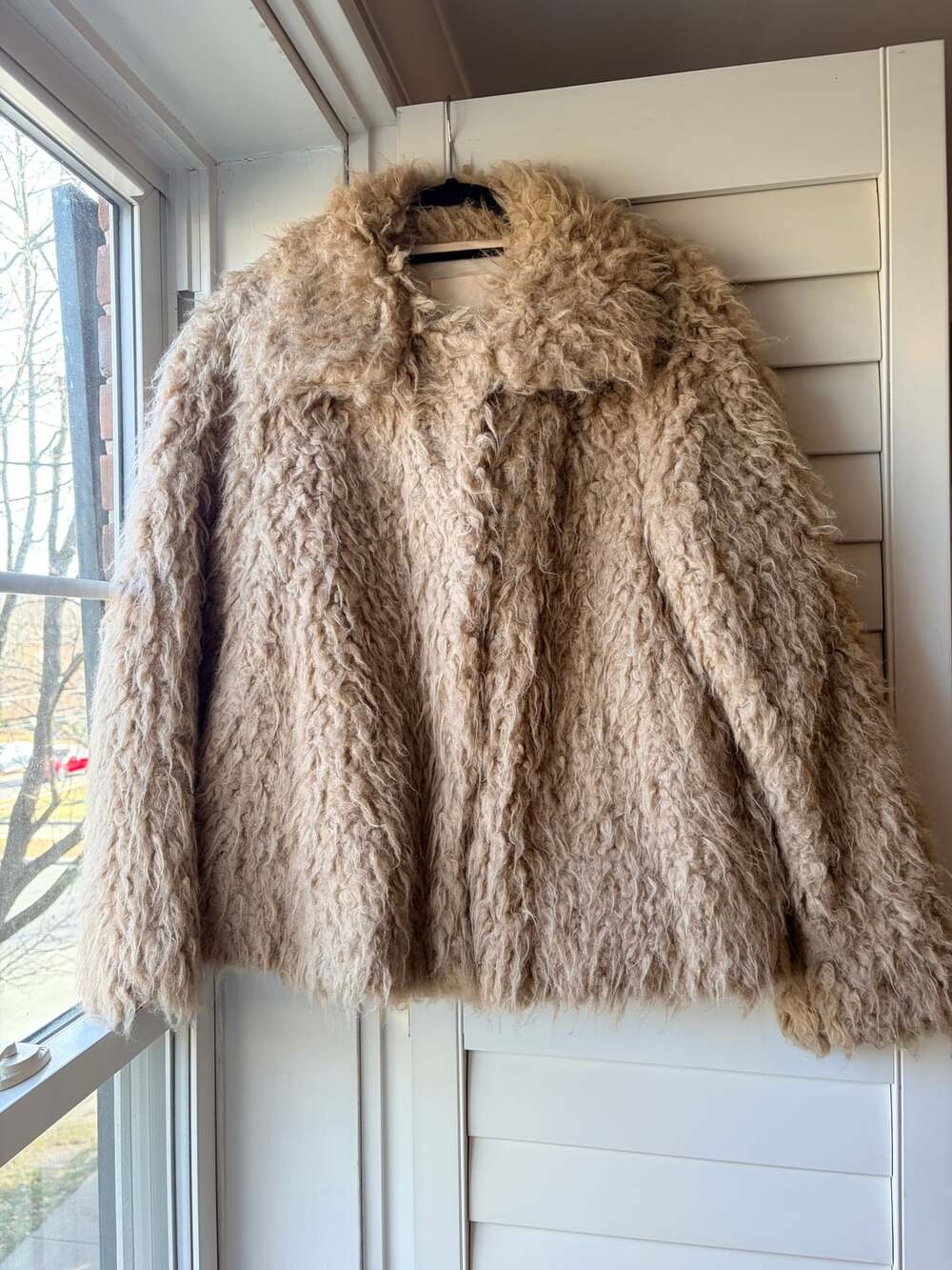 Rebecca Taylor Fluffy Faux Fur Teddy Jacket Shabby Chic Grunge Glam